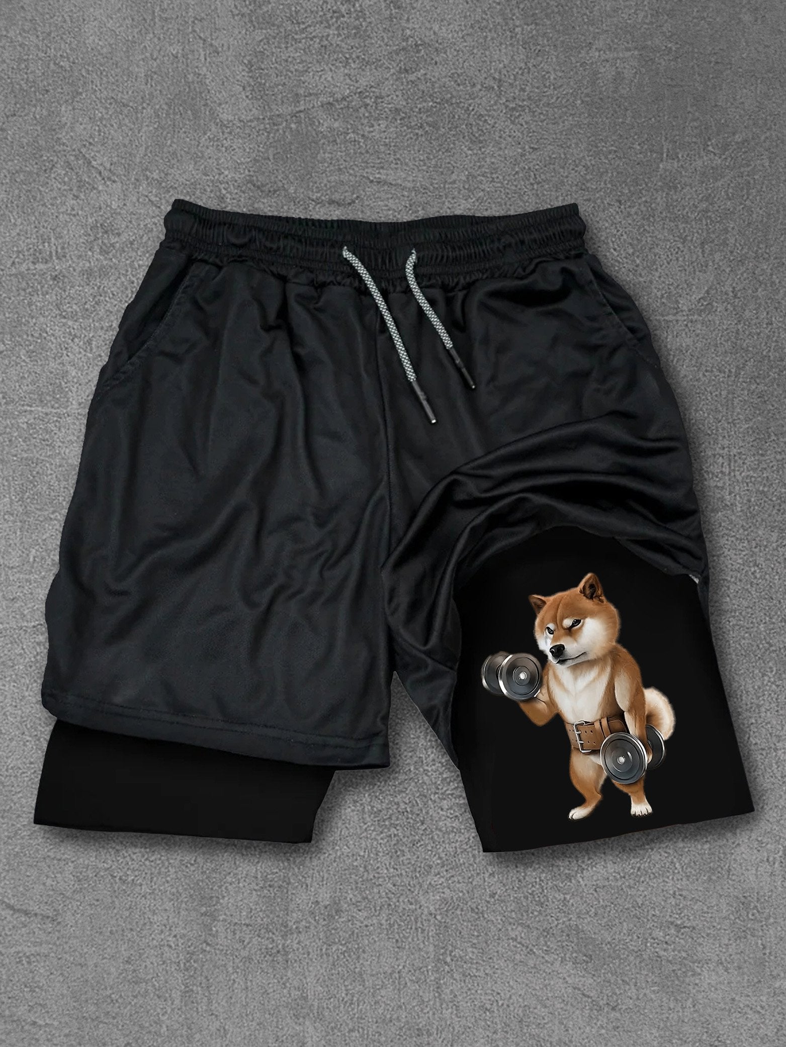 Go hard or go home Shiba dog Performance Training Shorts