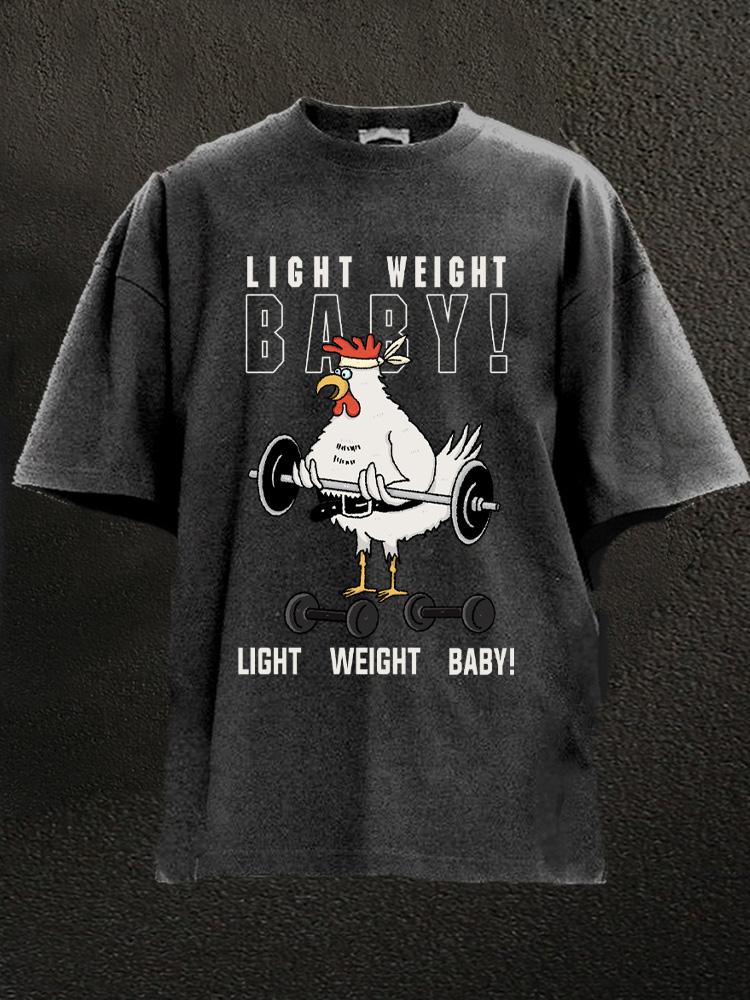 light weight baby gym rooster Washed Gym Shirt