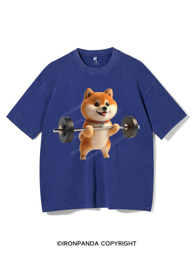 DEADLIFTING SHIBA VINTAGE GYM SHIRT