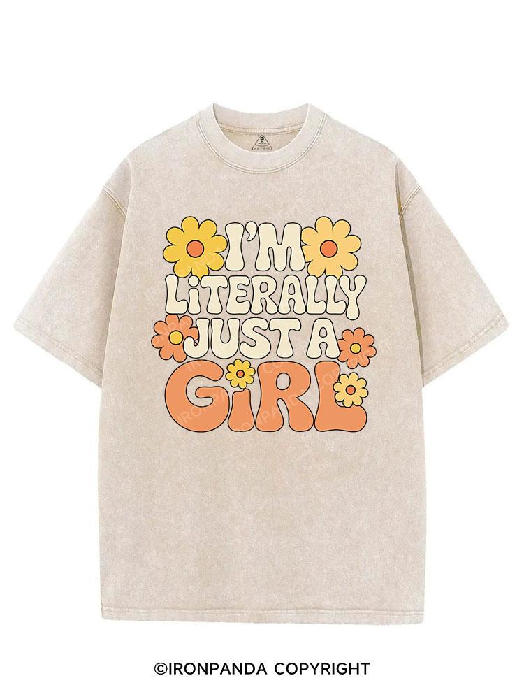 I'M LITERALLY JUST A GIRL VINTAGE GYM SHIRT