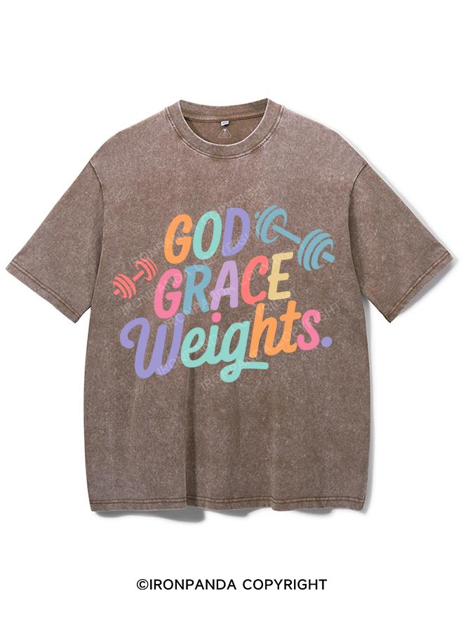 GOD GRACE WEIGHTS VINTAGE GYM SHIRT