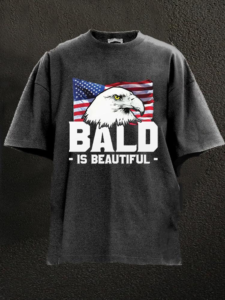 Bald Is Beautiful Eagle Washed Gym Shirt