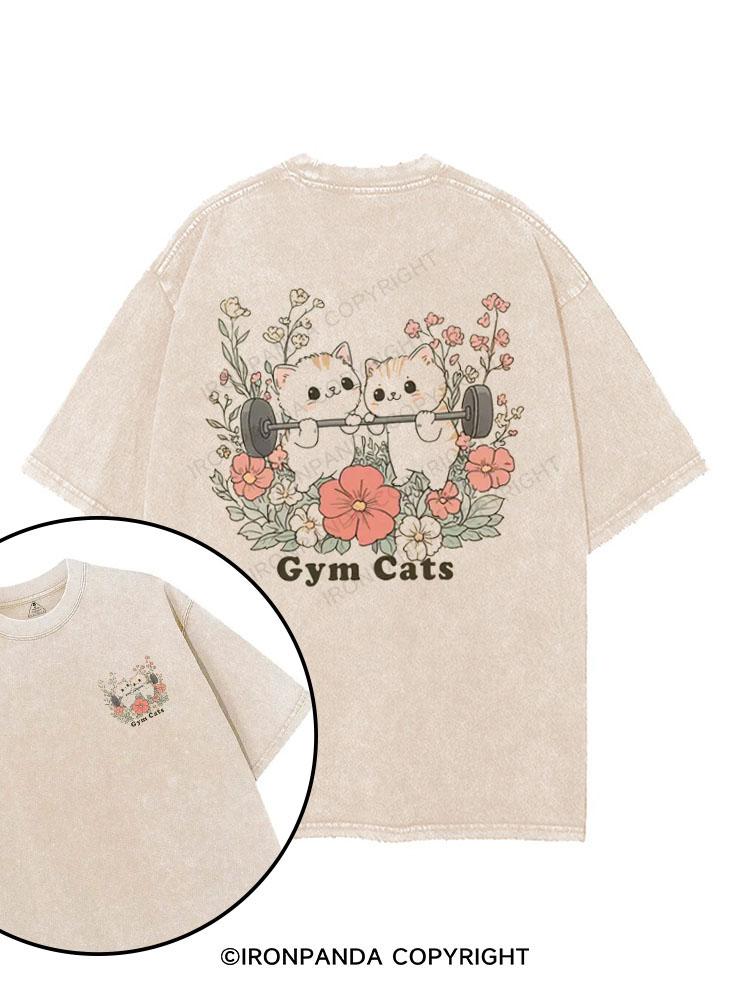 Gym Cats printed Gym Shirt