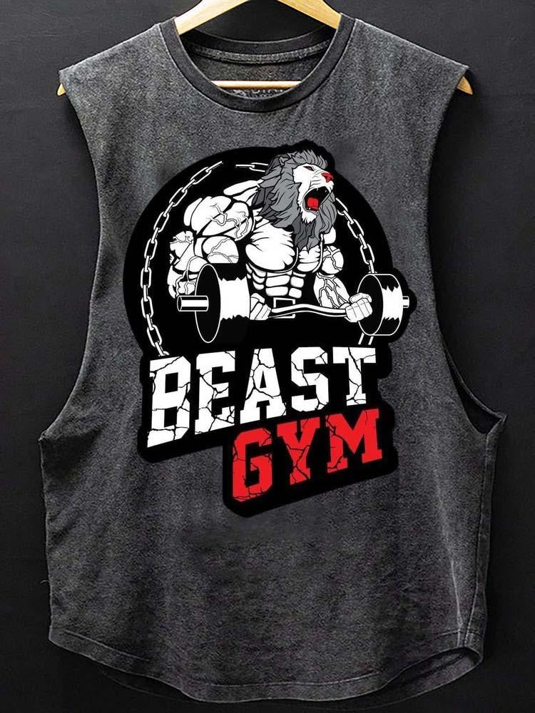 BEAST GYM  Scoop Bottom Cotton Tank