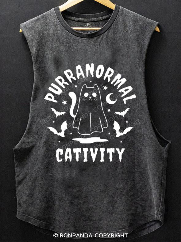 PURRANORMAL CATIVITY SCOOP BOTTOM COTTON TANK