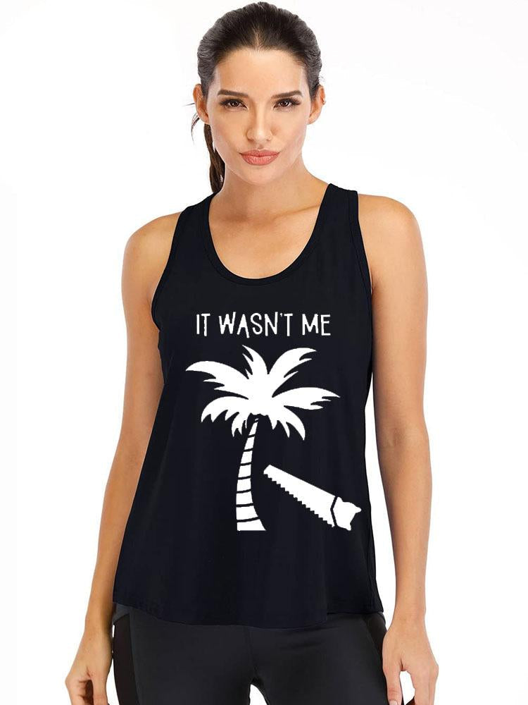 Palm Tree Cotton Gym Tank