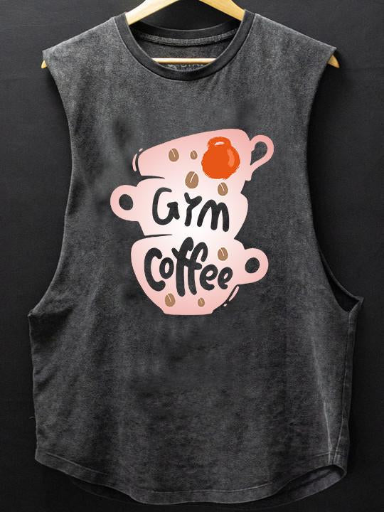 GYM COFFEE   Scoop Bottom Cotton Tank