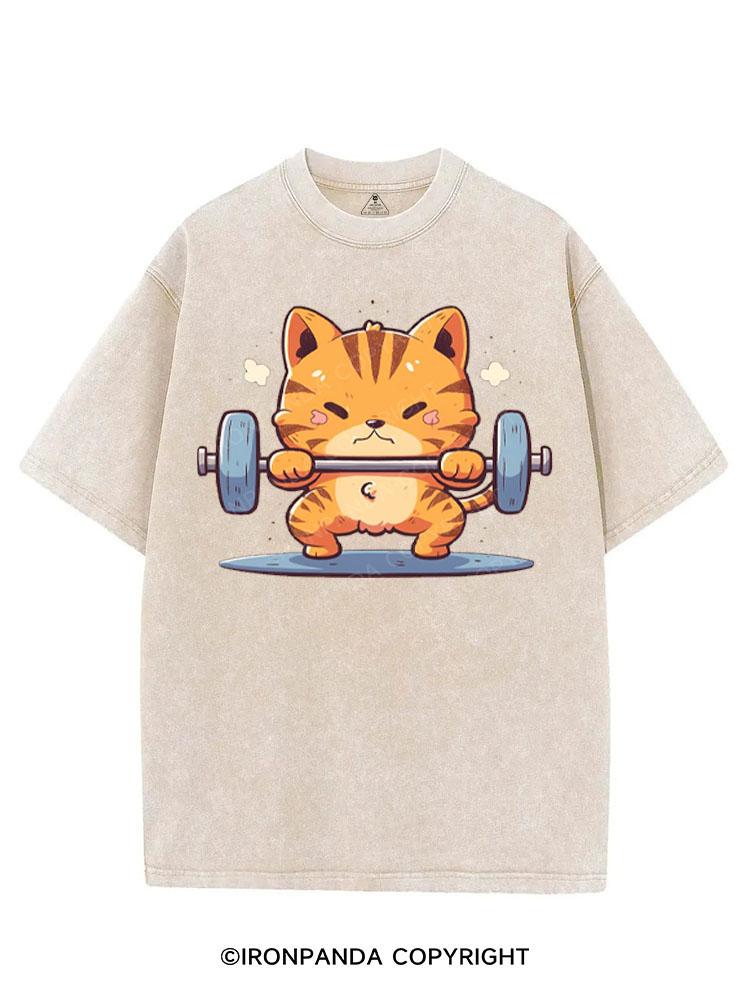 KITTEN AT GYM VINTAGE GYM SHIRT