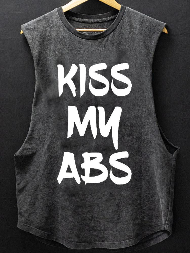 Kiss My Abs Scoop Bottom Cotton Tank