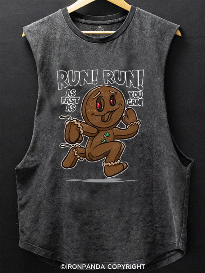 Run Run as fast as you can SCOOP BOTTOM COTTON TANK