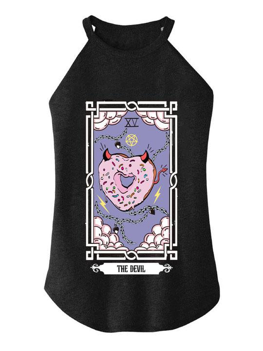 THE DEVIL DONUT TAROT ROCKER COTTON TANK