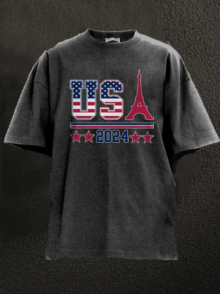 USA Paris 2024 Summer Game Washed Gym Shirt