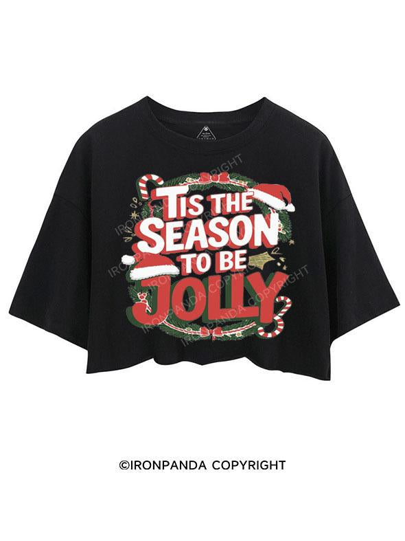 TIS THE SEASON TO BE JOLLY CROP TOPS