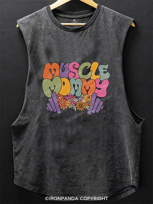 MUSCLE MOMMY SCOOP BOTTOM COTTON TANK