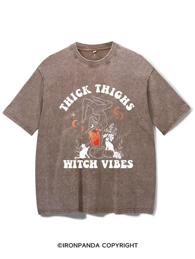 THICK THIGHS WITCH VIBES VINTAGE GYM SHIRT