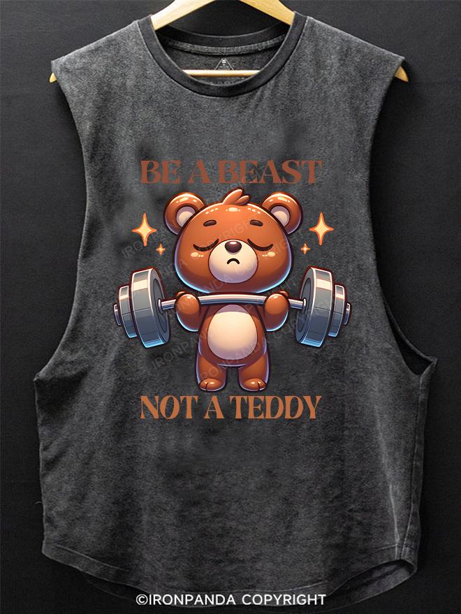 be a beast,not a teddy SCOOP BOTTOM COTTON TANK