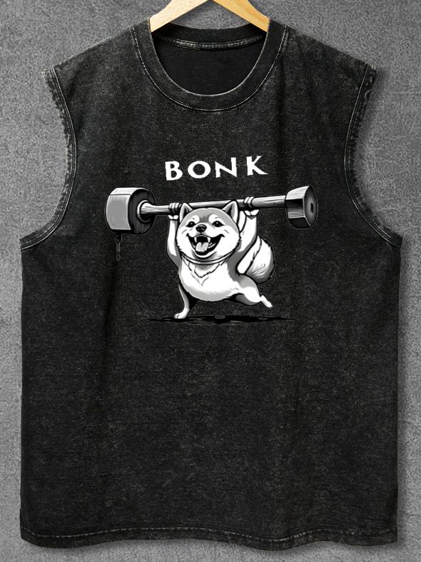 BONK Gym Dog Washed Gym Tank