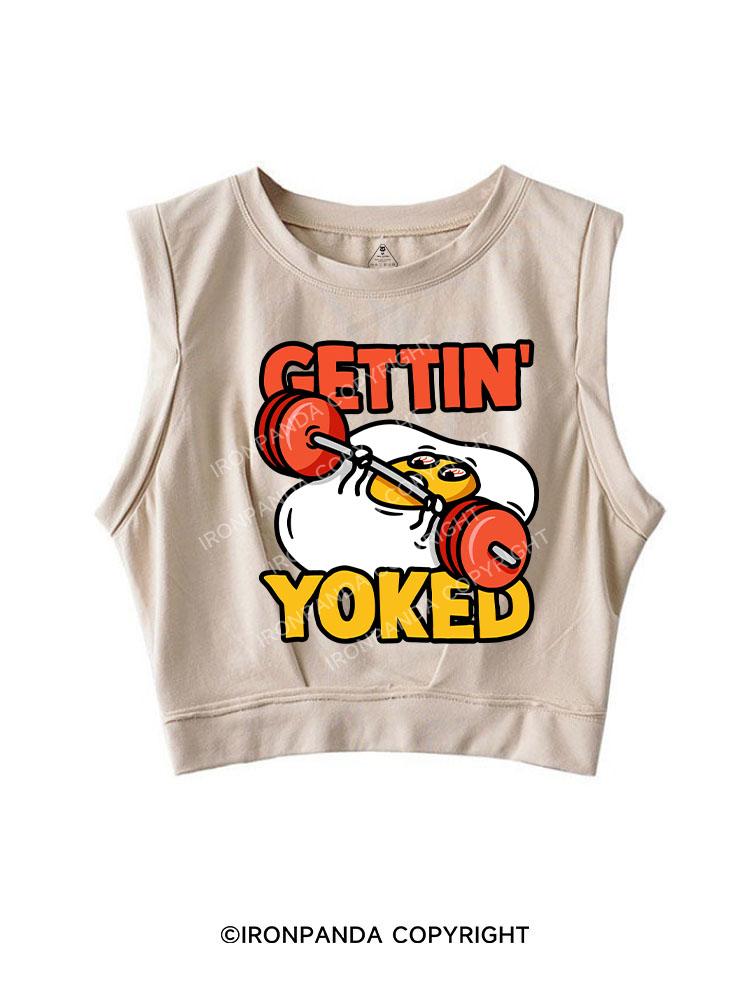 Getting Yoked SLEEVELESS CROP TOPS