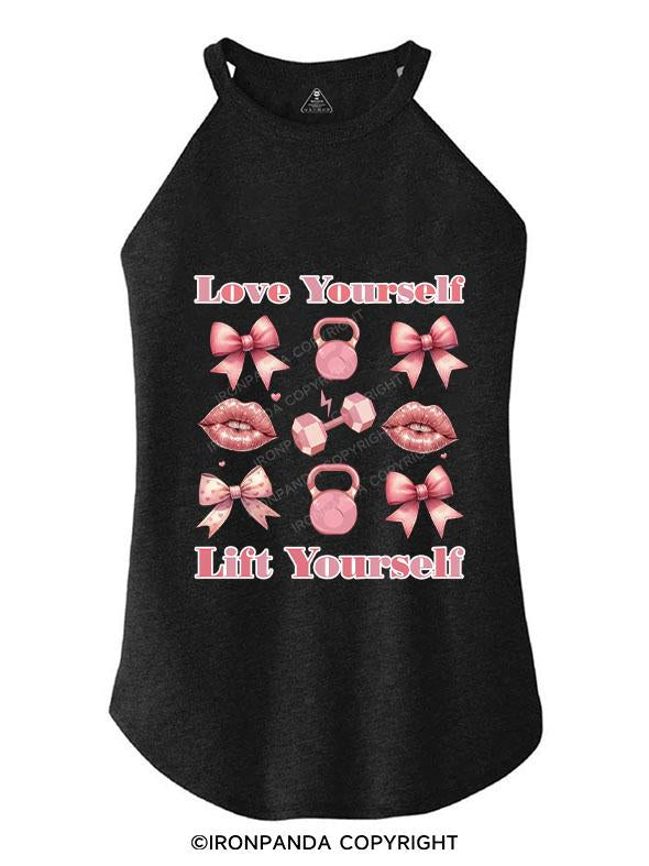 LOVE YOURSELF LIFT YOURSELF TRI ROCKER COTTON TANK