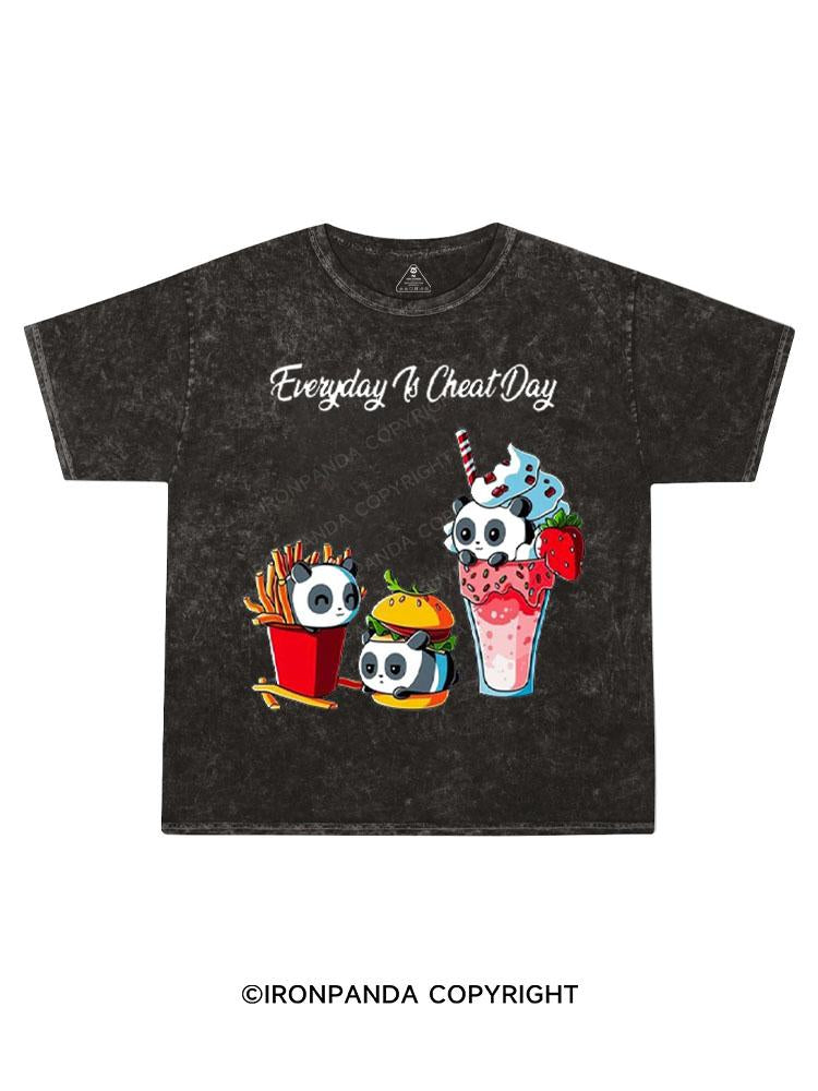 Everyday Is Cheat Day Kids Washed T-Shirt