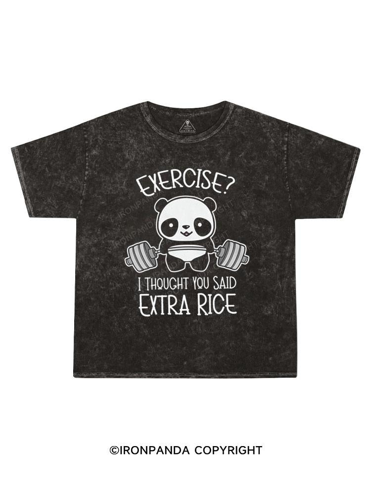 exercise？panda Kids Washed T-Shirt