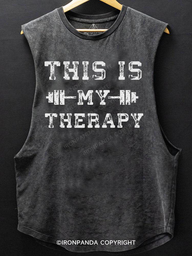 This Is My Therapy Scoop Bottom Cotton Tank