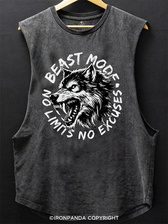 Beast Mode Wolf SCOOP BOTTOM COTTON TANK