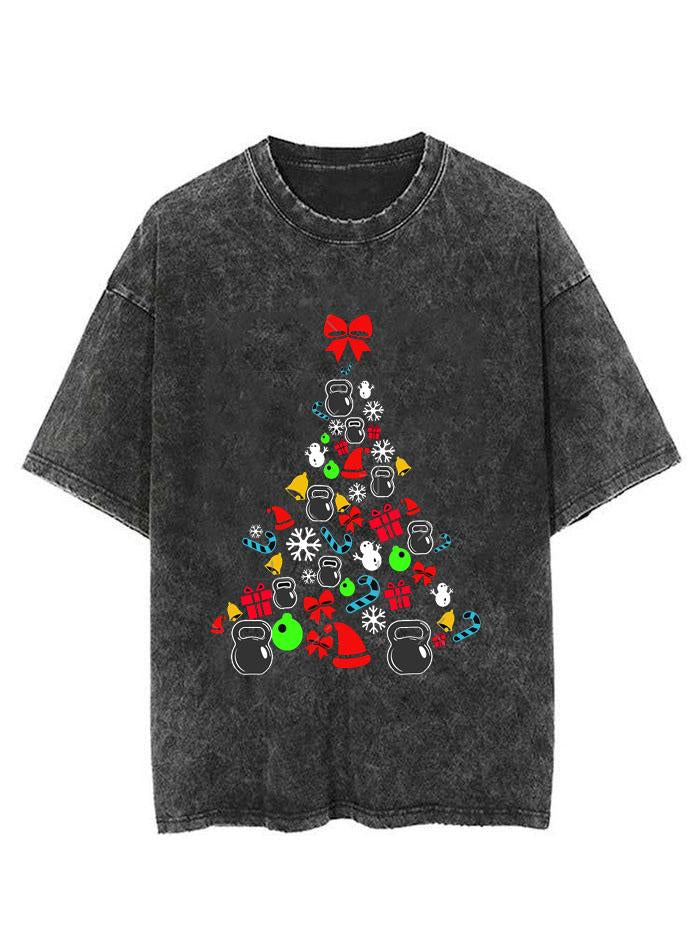 Kettlebell Christmas Tree Vintage Gym Shirt