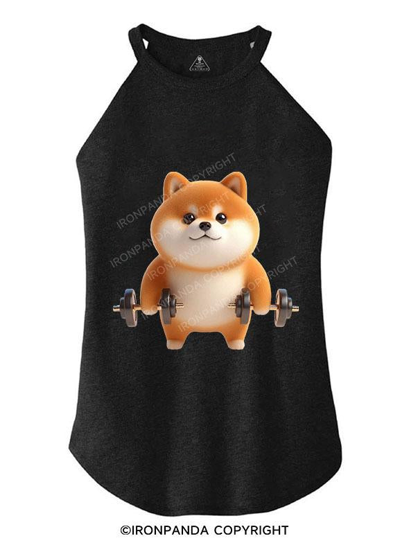 SWOLE SHIBA TRI ROCKER COTTON TANK