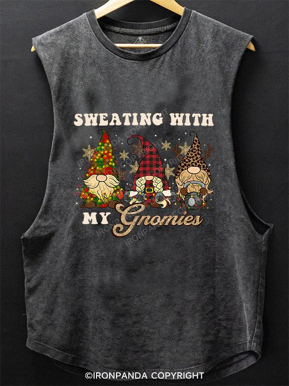 SWEATING WITN  MY GNOMIES SCOOP BOTTOM COTTON TANK