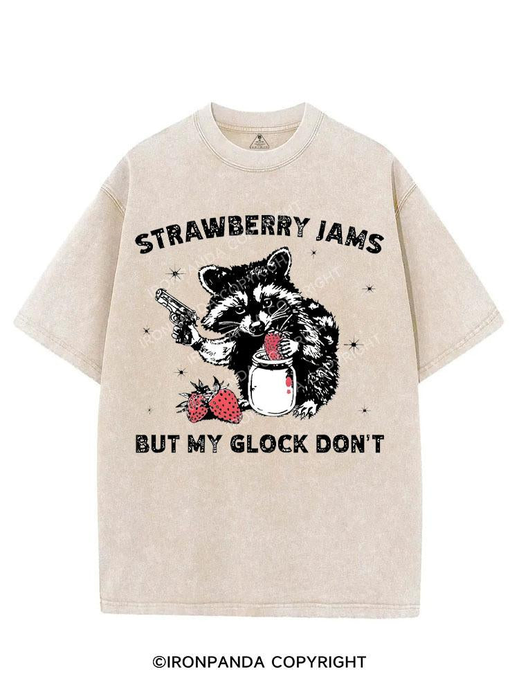 STRAWBERRY JAMS BUT MY GLOCK DON'T VINTAGE GYM SHIRT