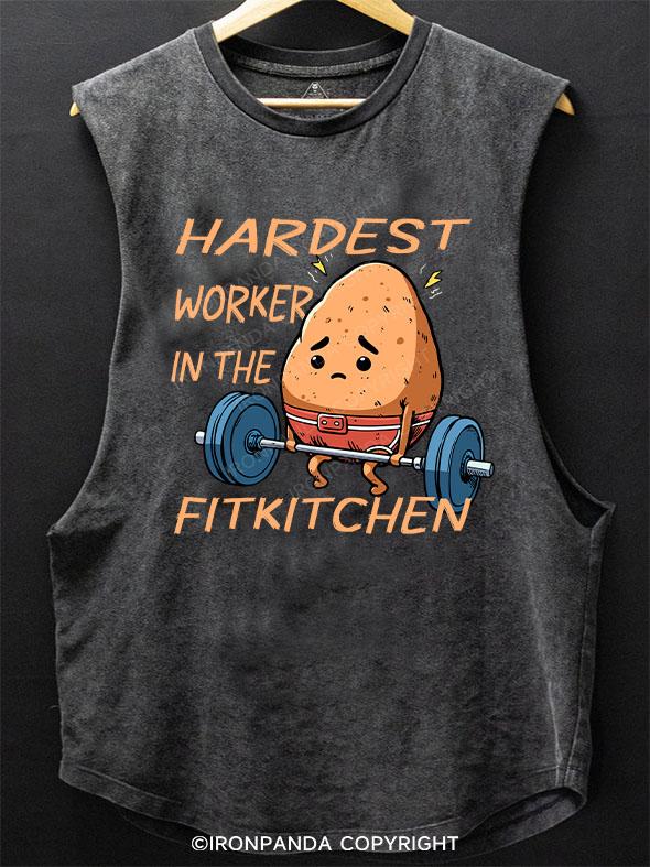 hardest worker in the FitKitchen SCOOP BOTTOM COTTON TANK