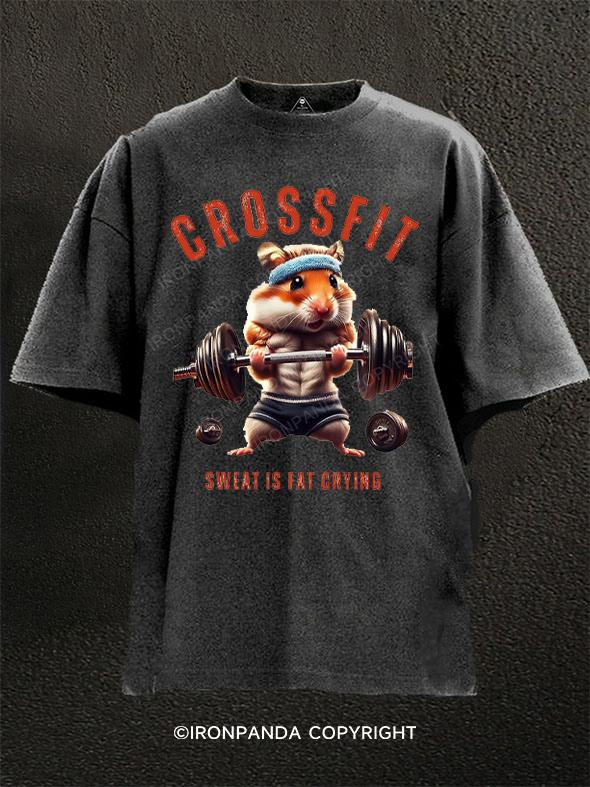 Sweat is fat crying Washed Gym Shirt