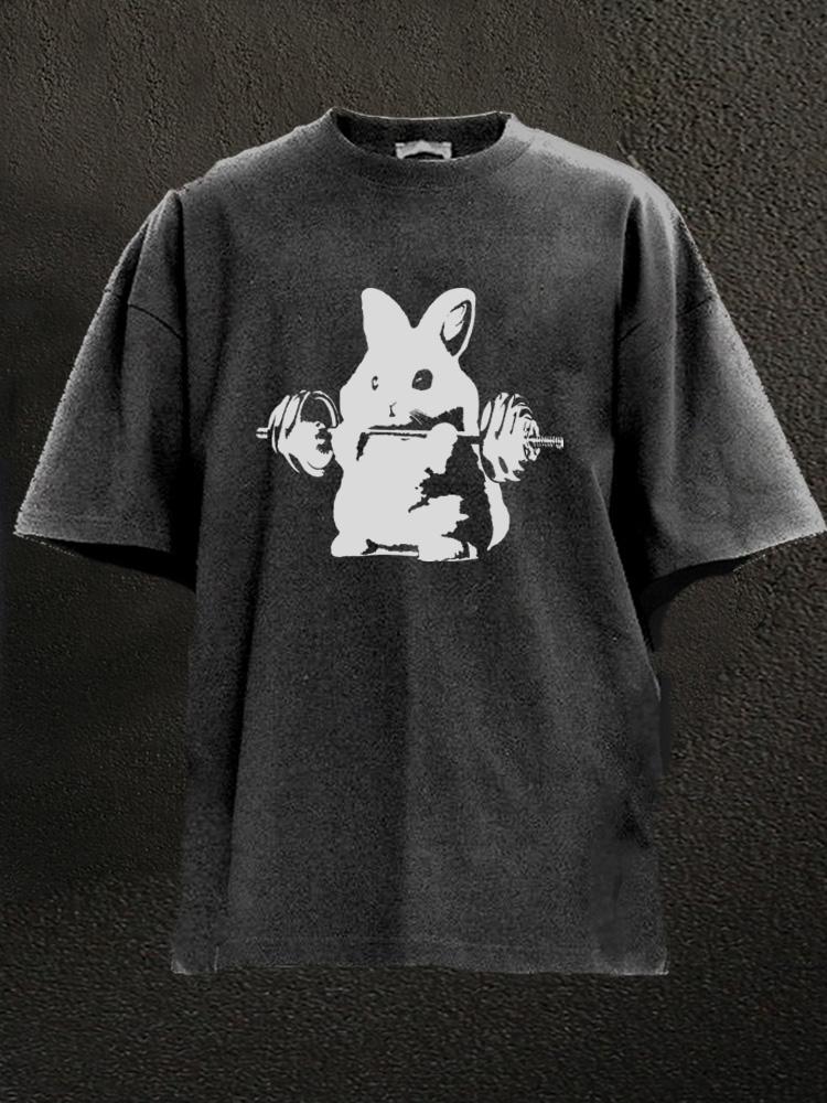 Weightlifting Rabbit Washed Gym Shirt