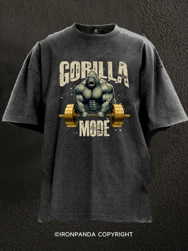 Gorilla Mode Workout Washed Gym Shirt