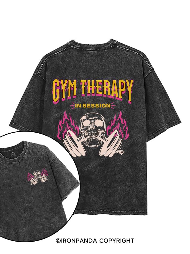 GYM THERAPY IN SESSION printed Gym Shirt