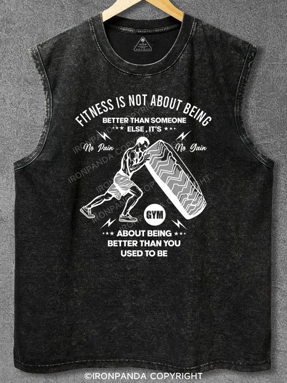 TRAIN HARD MOTIVATION Washed Gym Tank