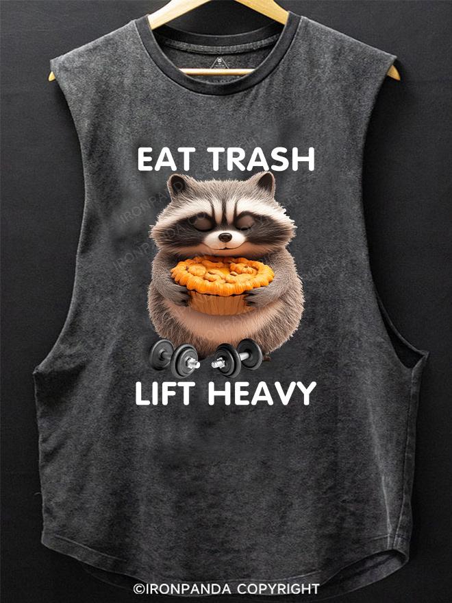 eat trash lift heavy SCOOP BOTTOM COTTON TANK