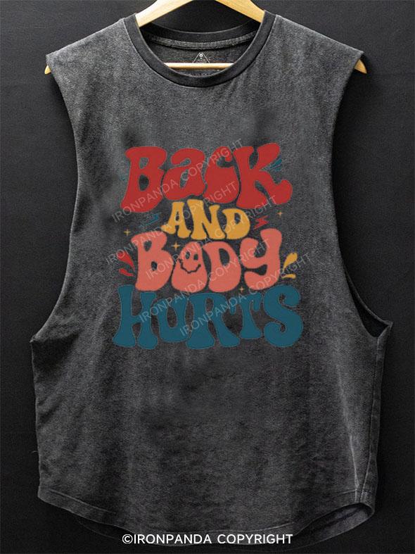 BACK AND BODY HURTS SCOOP BOTTOM COTTON TANK