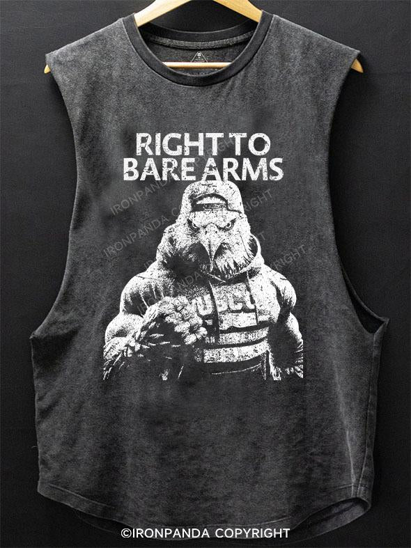 right to bare arms eagle SCOOP BOTTOM COTTON TANK