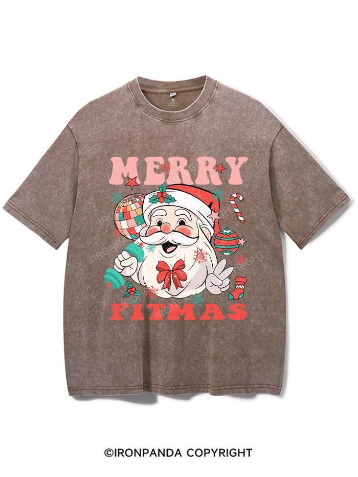 MERRY FITMAS VINTAGE GYM SHIRT