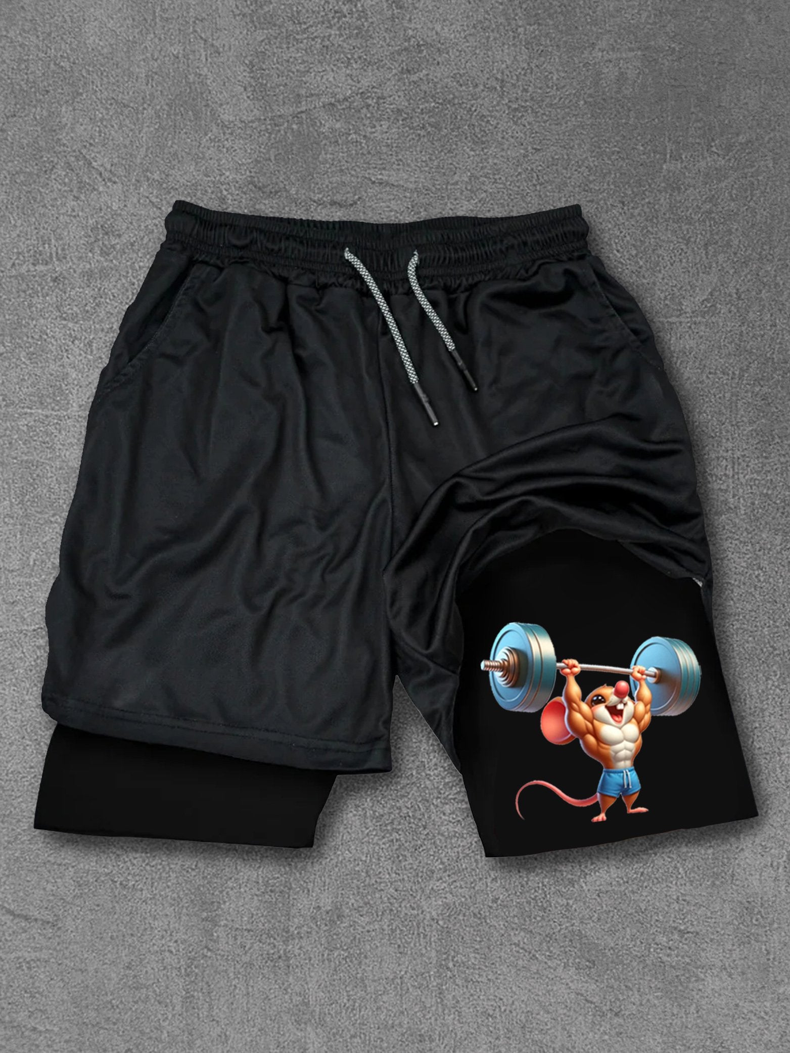 Muscular Mouse Lifting Performance Training Shorts