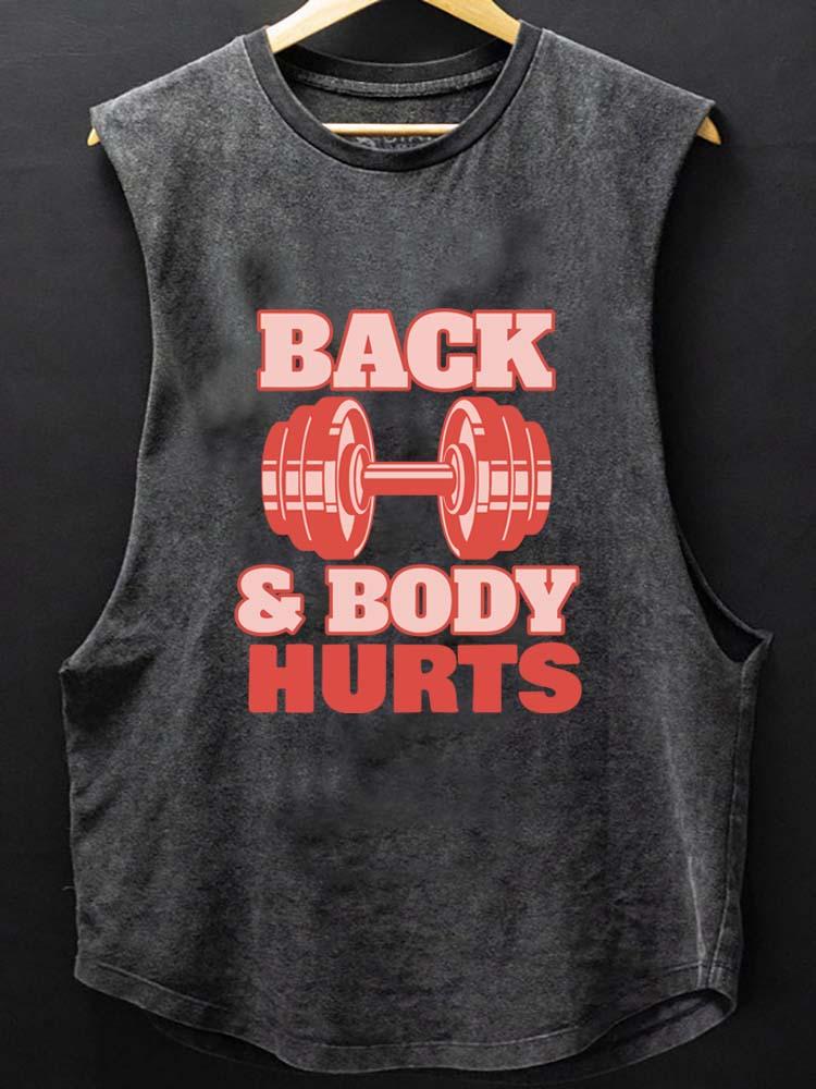 BACK BODY HURTS SCOOP BOTTOM COTTON TANK