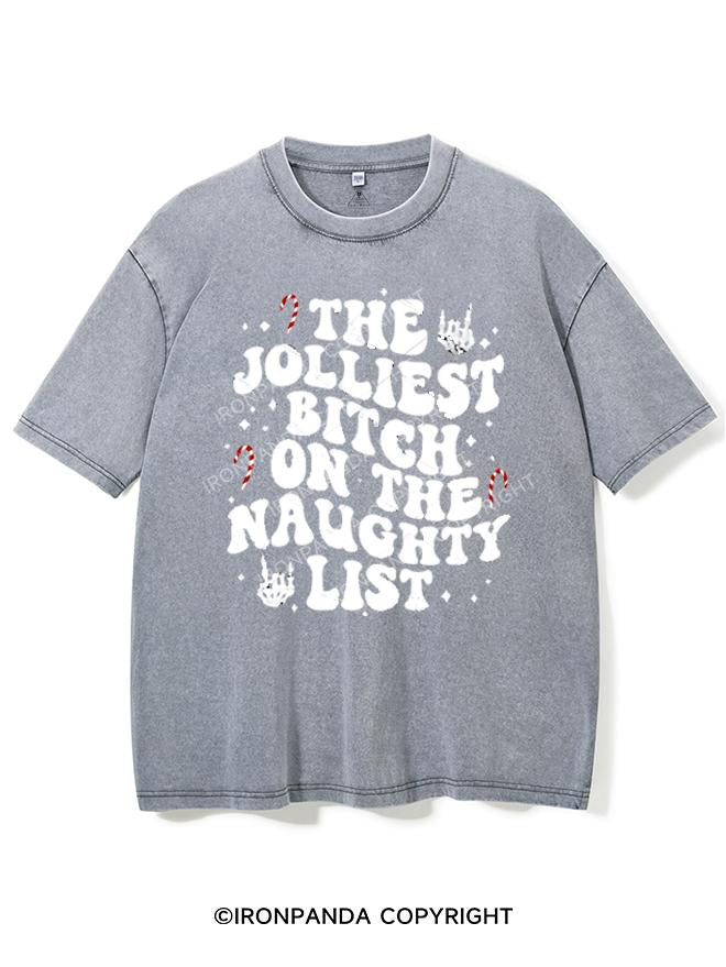 THE JOLLIEST BITCH ON THE NAUGHTY LIST VINTAGE GYM SHIRT