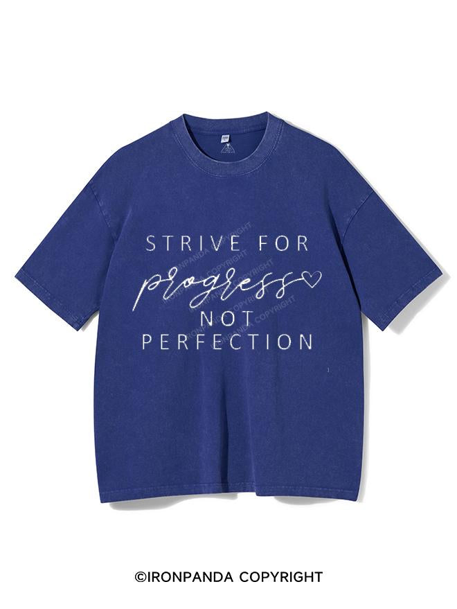 STRIVE FOR PROGRESS NOT PERFECTION  VINTAGE GYM SHIRT