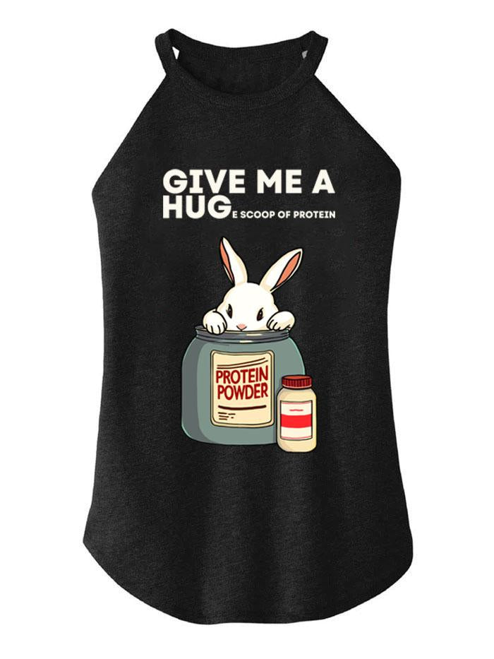 GIVE ME A HUG TRI ROCKER COTTON TANK