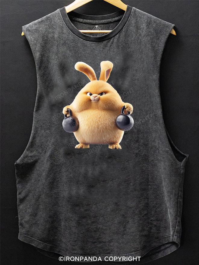 Kettlebell rabbit SCOOP BOTTOM COTTON TANK