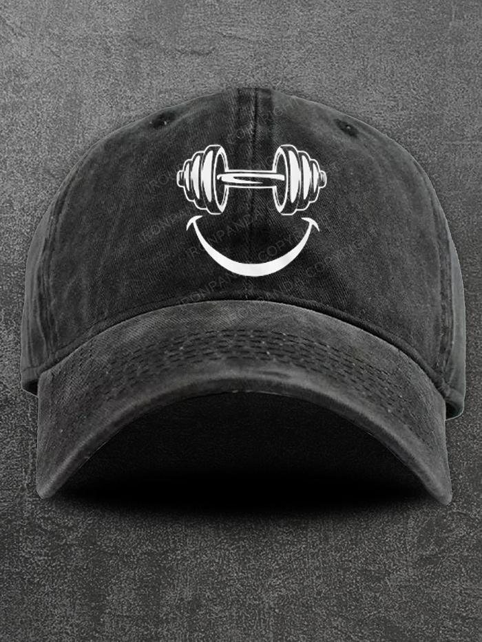 Stay Strong & Smile Washed Gym Cap