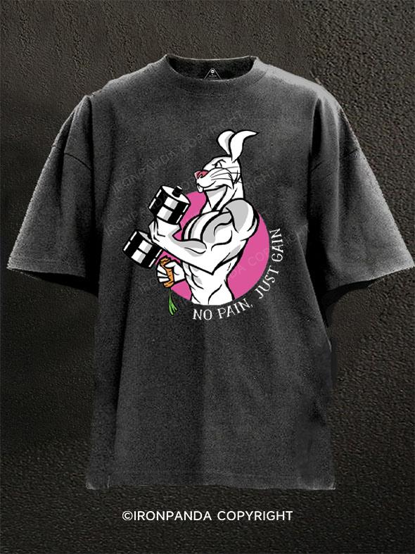 rabbit bodybuilder Washed Gym Shirt