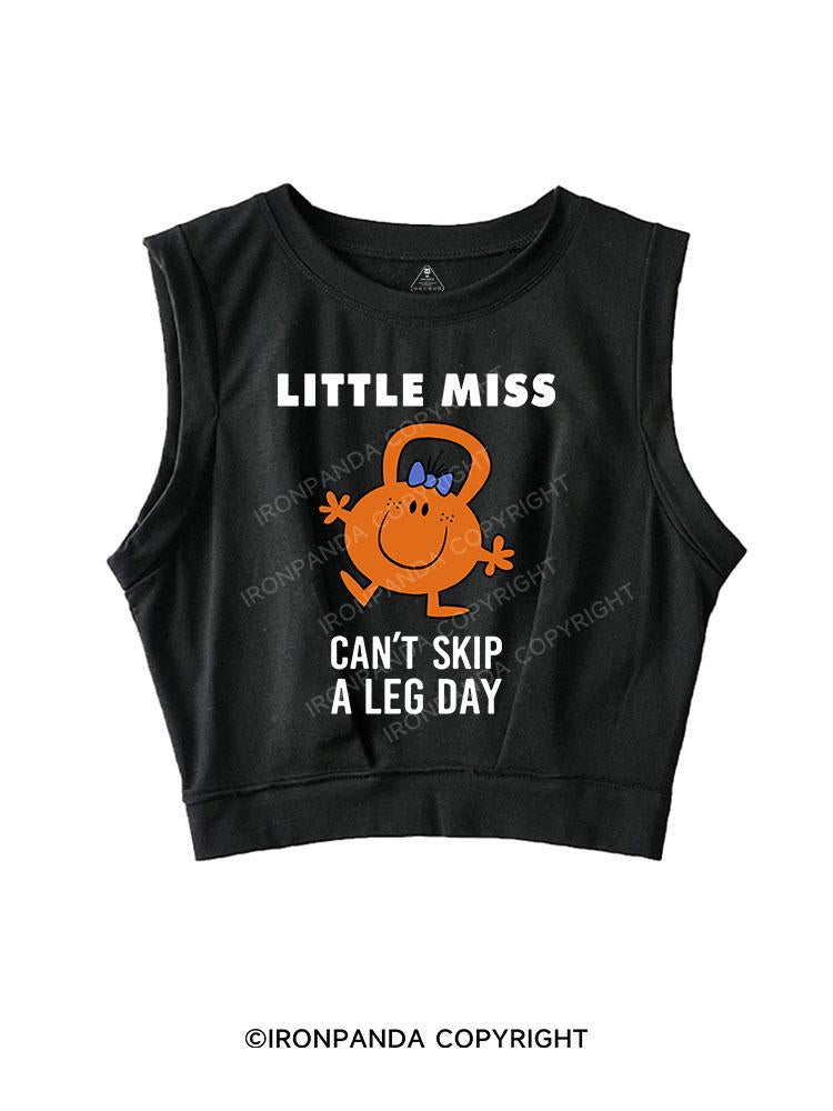 Little Miss Don't Skip a Leg Day SLEEVELESS CROP TOPS